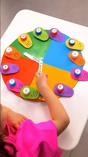 🕒 Diy Paper Clock To Learn Time Skills ⏰ #shorts #kidslearning