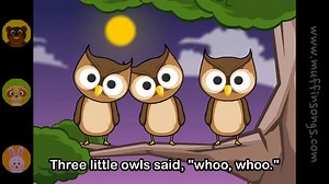 One Little Owl _ nursery rhymes & children songs with lyrics