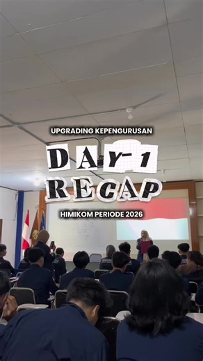 Recap Day-1 upgrading Kepengurusan HIMIKOM periode 2026! Hari pertama diisi dengan berbagai materi yang membuka wawasan dan membuat kita lebih paham arah serta tujuan berorganisasi. Saksikan recap Day-2 untuk lanjutan cerita dan pembelajaran berikutnya 👀🎬 Cr : Bidang II PO #himikom2026 #ilkom #communication #fisip #hima
