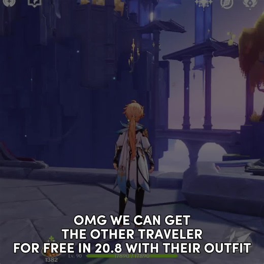 OMGGG I'M SO HAPPY NOW SHE CAN BE ON MY H.P TEAM!!! #fyp #GenshinImpact #lumine #aether #future gold funny humor truth traveler skin free foryou foryoupage xyzbca genshinimpact33 genshinimpact34