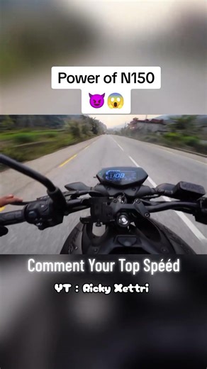 Power of n150 😈 Comment Your Top Speed 😏 N150 sound n150 speed #motovlog #n150 #pulsar #viral #fyp