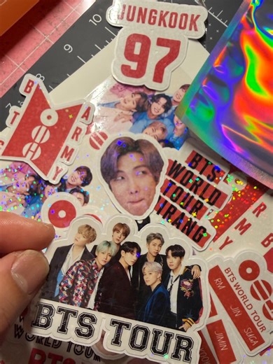 K-pop BTS Inspired Sticker Pack | ARMY Decor Stickers | Waterproof | Holographic | Glossy | Matte - Etsy