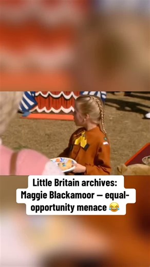 ClipToPicks on Instagram: "Throwback to Maggie Blackamoor’s best bits from Little Britain. In her defence… she didn’t discriminate selectively — absolutely anyone and everyone could get it 🤣 Wild, unfiltered, and very much of its time. Top-notch throwback comedy. 🤮🤣 #LittleBritain #ThrowbackComedy #BritishHumour #TVNostalgia #ClassicSketch"
