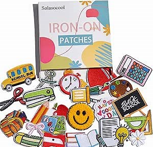 Iron on Embroidered Patches for Clothes Cute Sew on Appliques for Clothing Backpacks Jeans Jackets Hats Funny Embroidery Patch for Girls/Boys DIY Accessories (Pack of 23)