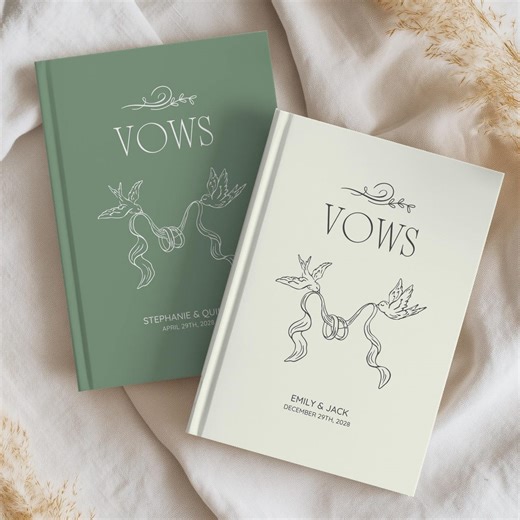 Personalized Wedding Vows Hardcover Journal,custom Wedding Vows Book,couples Wedding Gift,vow Book,bride & Groom Gift,his and Hers Vow Book - Etsy