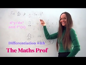 The Maths Prof: Finding Second Derivatives Part 2 (chain rule differentiation)