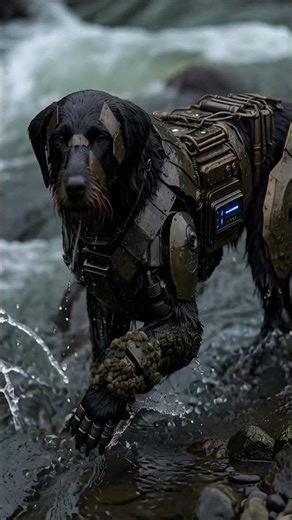 Otterhound Aquatic Hunter Facing Extinction #shorts #Otterhound #mech #robot #cgi #marvel