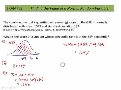 7 2 2 Find value of normal variable by hand