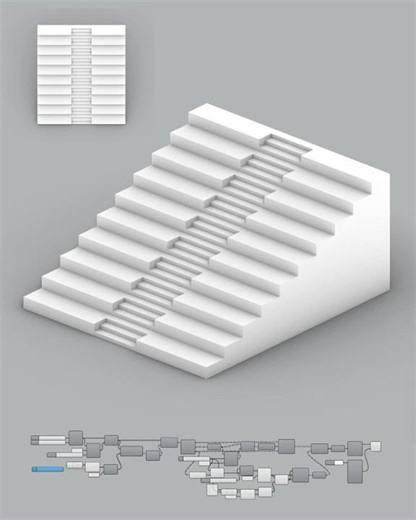 Linear Amphitheater Stair | Rhino Grasshopper