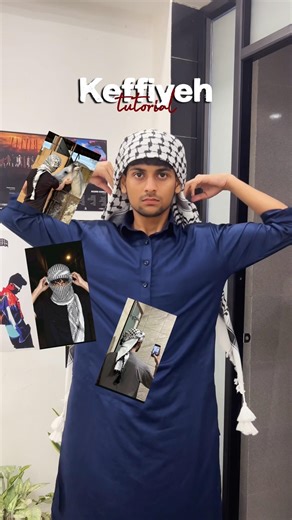 Master the Arabian keffiyeh style in seconds #keffiyeh #arabian #shorts