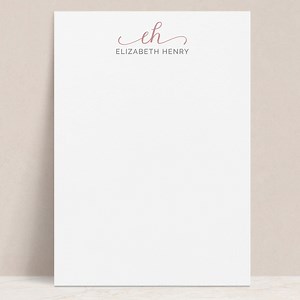 Personalized Monogram Notepad, 2 Letter Monogrammed Stationery With Custom Name, Monogram Gift for Her, Monogram Notes Pad, Rosalina Pad - Etsy