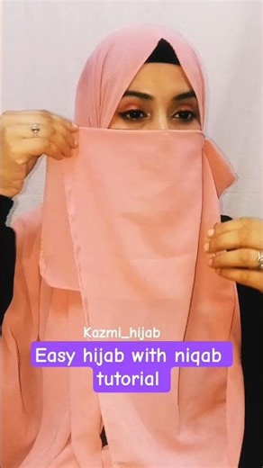 Kazmi hijab |Easy hijab with niqab tutorial #shorts #hijabstyle #islamic #muhammadnabina #trend