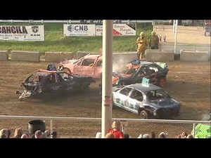 Jersey County Fair 2016 Demolition Derby | Grandstand Crashes + Kids ‘Big Wheels’ Race