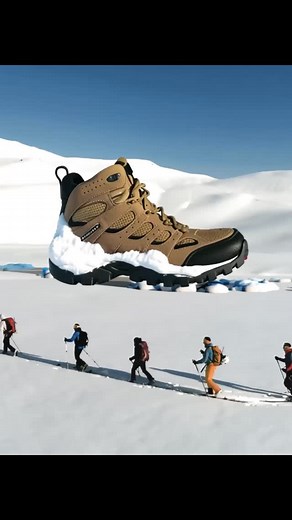 For days when the cold tests everything, except your grip. #woodland #exploremore #boots [Woodland, shoes, adventure, trek, snow, cold, winter collection, FYP] | Woodland