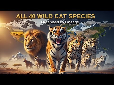 All 40 Wild Cat Species Explained 🐾 | Felidae Family Evolution & Lineage Breakdown