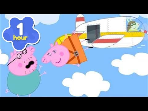Daddy Pig FALLS Out of Airplane! 🪂 Peppa Pig Full Episodes | 1 Hour of Kids Cartoons