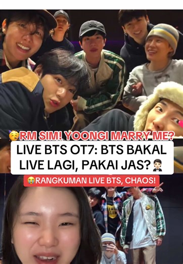 RANGKUMAN LIVE BTS OT7!😭 CHAOS BANGET💜 langsung ada sekte Yoongi marry me, terus namjoon udah dapet SIM! member bangtan janji mau live bareng lagii sebelum tahun baru, jangan smpe ketinggalan!😌 #bts_official_bighit #btslive #tiktoktainment #btscomeback #btsarmy