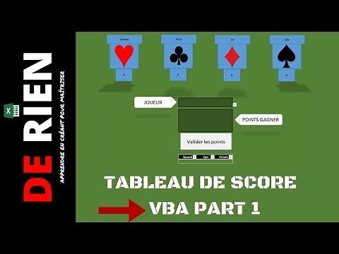 VBA Tableau de Score Partie 1 la mise en forme | Tutoriel Excel - DE RIEN