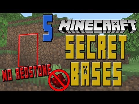 5 Minecraft Secret Bases (NO REDSTONE!)