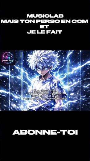KILLUA (HUNTER X HUNTER) BY MUSICLAB #anime #rap #killua #hunterxhunter #lyrics #musique #song