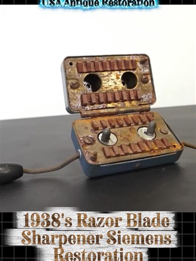 1938's Razor Blade Sharpener Siemens Restoration #beforeandafter #fyp #rusty #satisfying #restorationvideos