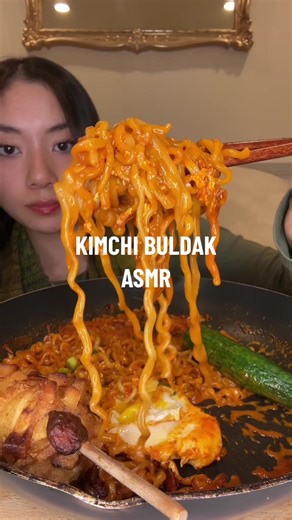 Kimchi Buldak ASMR Eating Show Experience