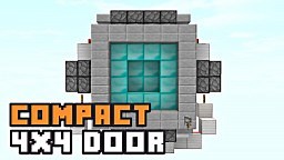 COMPACT 4X4 PISTON DOOR! Minecraft Blog