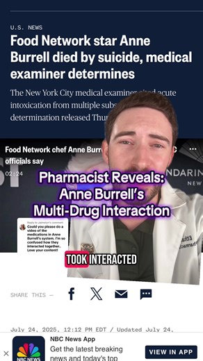 Anne Burrell's Tragic Death: Understanding Drug Interactions