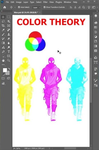 Photoshop Design Tutorial with RGB Colors Theory | #adobe #tutorial #photoshop
