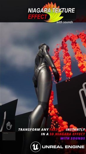 20 Niagara Shape effect controlled by a texture shape in Unreal Engine