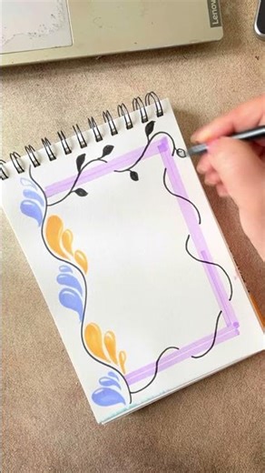 Border design #frontpage #viralshort #easyartidea #arttutorial #shortsfeed #shortsviral #shorts