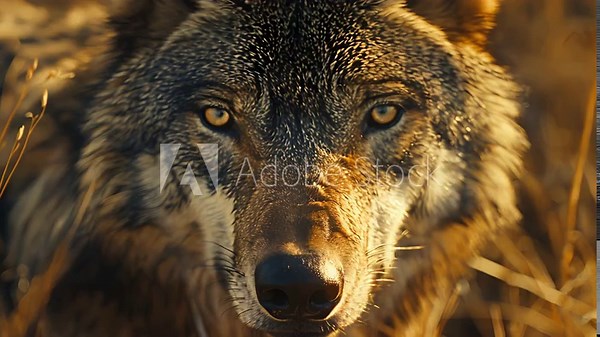 A photographer captures a closeup shot of a curious wolf its piercing gaze a reminder of the delicate balance between humans and animals in their natural habitats.