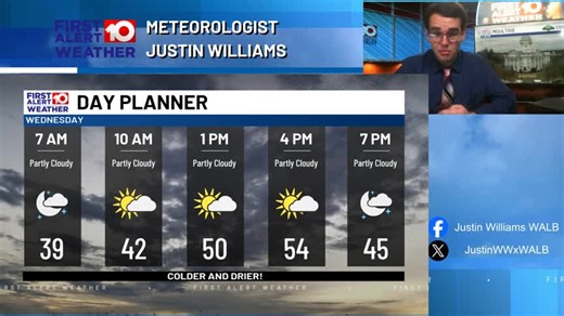 Wednesday and Thursday will begin in the 30s, bringing a chance for frost. Rain comes in Thursday afternoon and lingers into the weekend, keeping afternoon temperatures unseasonably cool, in the 50s, for the rest of the week. #gawx #walbweatherapp | WALB News 10 Weather