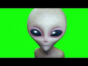 Chroma Key - Alien Looking At The Camera (Green Screen for Video Editing)