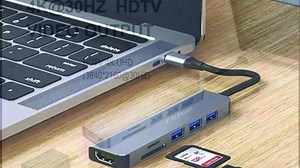 Watch USBC To HDMI Adapter HUB With USB3.0 SD TF Card Reader Slot on Amazon Live