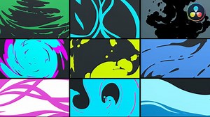 Dynamic Liquid Cartoon FX Pack for Video Transitions