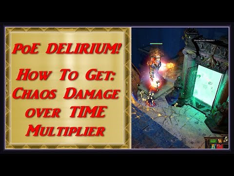 Don't work In 3.16 - HOW to GET CHAOS DAMAGE OVER TIME MULTIPLIER - Crafting Recipe -