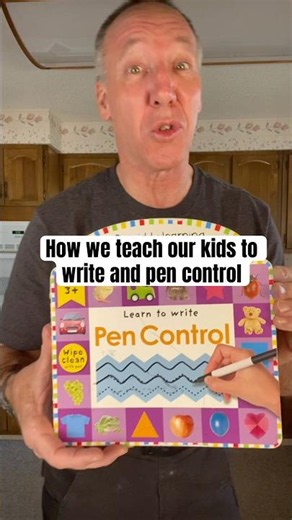 How we teach our kids to write: pen control wipe and clean