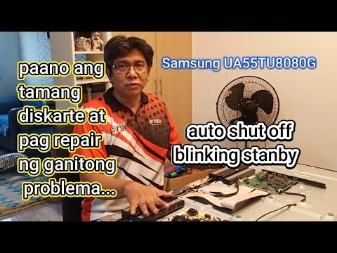 How to repair blinking redlight | Samsung UA55TU8080G, autoshut off