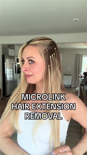 EASY & QUICK hair extension removal! These extensions are the @WENNALIFE microlink hair extensions which come all in 1- there are no glues or tapes, which make for an extremely easy removal as demonstrated above 🤗 These are in the shade 16/22 and for a full head I suggest 2-4 packs depending on your hair density. Please leave any questions you may have in the comments! 🩷#hairextensions #hairextension #microlinks #hairtutorial #creatorsearchinsights