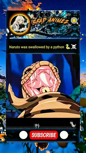 Naruto was swallowed by a python 🐍☠️#anime #naruto #shorts