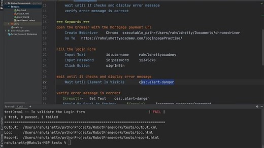 3. Getting Started With Robot Framework Tests With Keywords & Variables - 3. How To Declare And Use The Variables In The Robot Files For Global Use