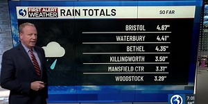 Here’s a look at rainfall totals from the overnight storm