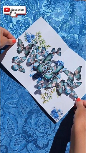 diy pop-up card with double rotating effect. Blossom butterflies 💖 #diycards #cardcreations