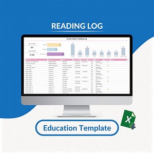 Reading Log Excel Template: Book Tracker & Reading List Organizer - Etsy