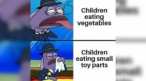 SpongeBob Health Inspector Choking vs. Wiping Mouth | Know Your Meme