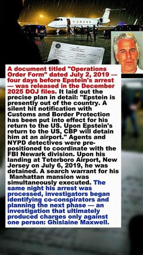 The FBI Pre-Planned Epstein's Arrest in Military Detail. They Waited for His Plane. #shorts