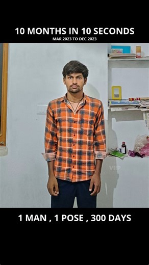 Vishnu (VIIP) | 300 days , 300 photos , countless moments✨☺️ #sameposelapse Posting time : 2 May, 2025... 12:44pm #facetransformation #masculine #jawline... | Instagram