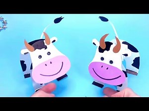 How to Make a Paper Cow | Easy DIY Paper Craft | Origami Cow Making Tutorial ‎@Cutest.cteator