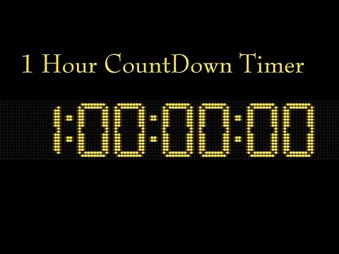 1 hour countdown timer (LED) カウントダウンタイマー HD 1920x1080